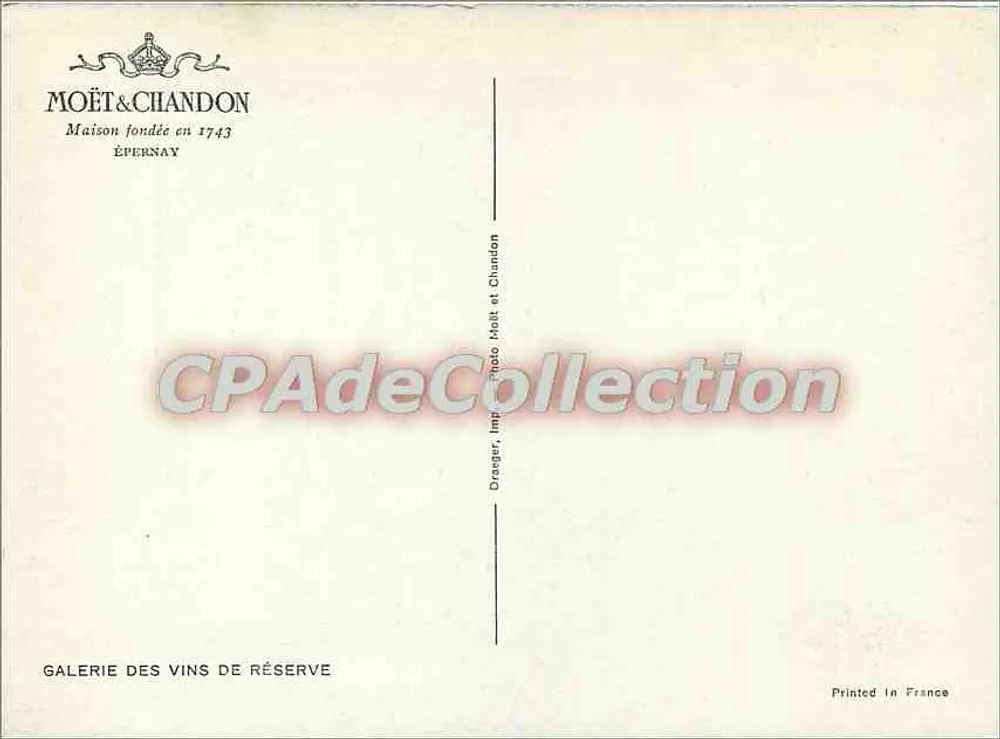 Galeria dos Vinos de Reserva — Moët & Chandon — Épernay - Verso