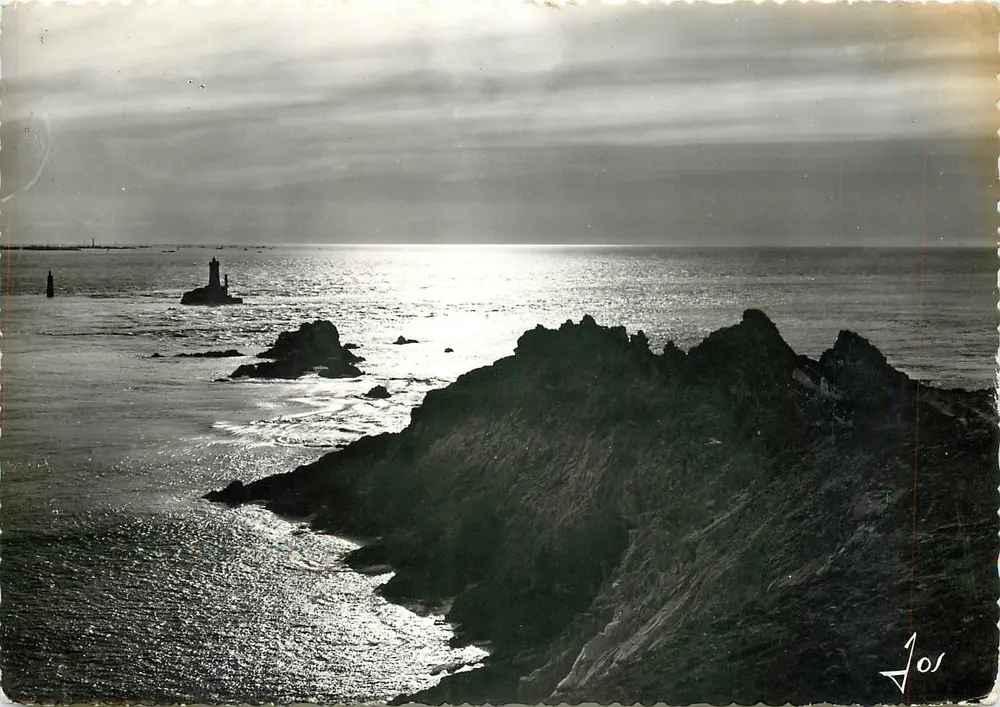 Pointe du Raz (Finistère) — Sonnenuntergang über den Raz de Sein — Éditions d'Art Jos, Châteaulin - Vorderseite