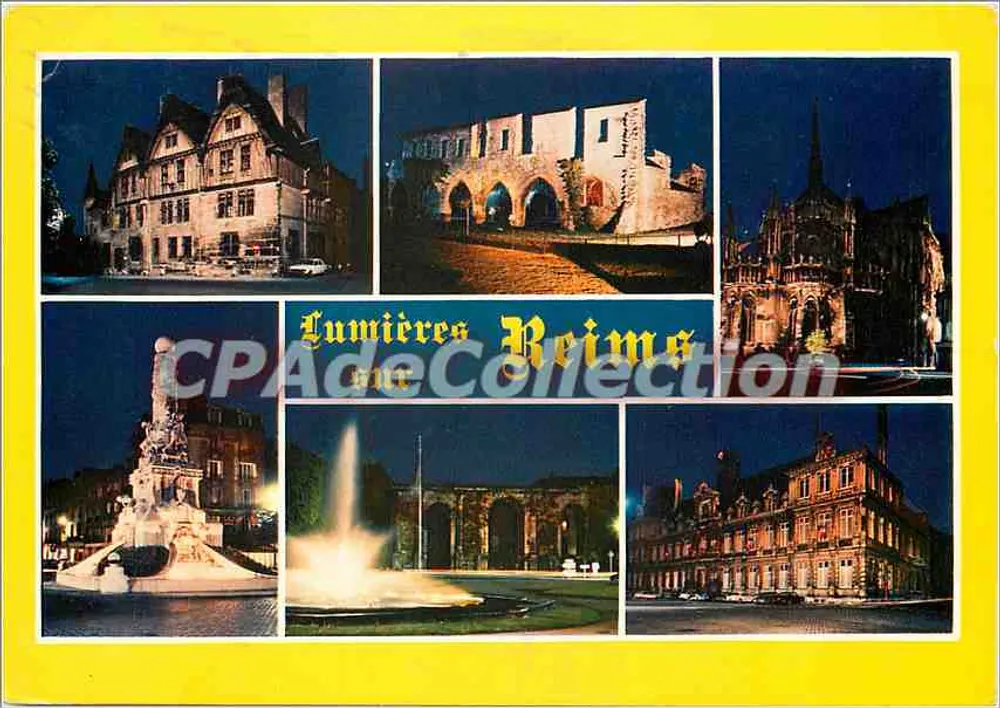 Reims — Nachtlicht — Editions 'La Citrouille' n° 51100 - Vorderseite