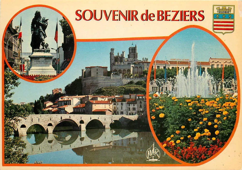 Beziers — Souvenir de Beziers — Editor MARIANI, n°11823 - Frente