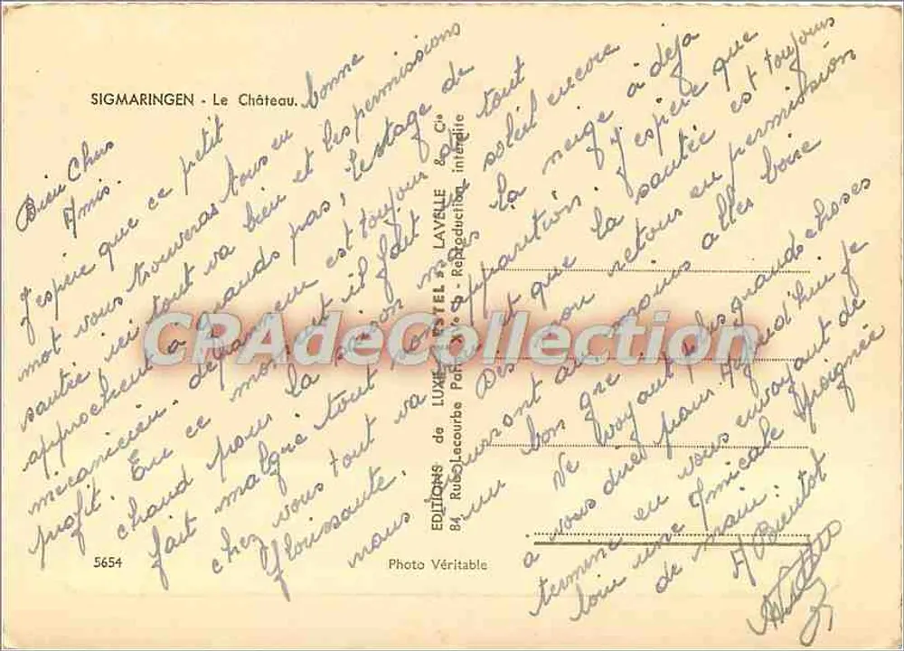 Sigmaringen — Zamek — Éditions de Luxe & Cie, n°5654 - Rewers
