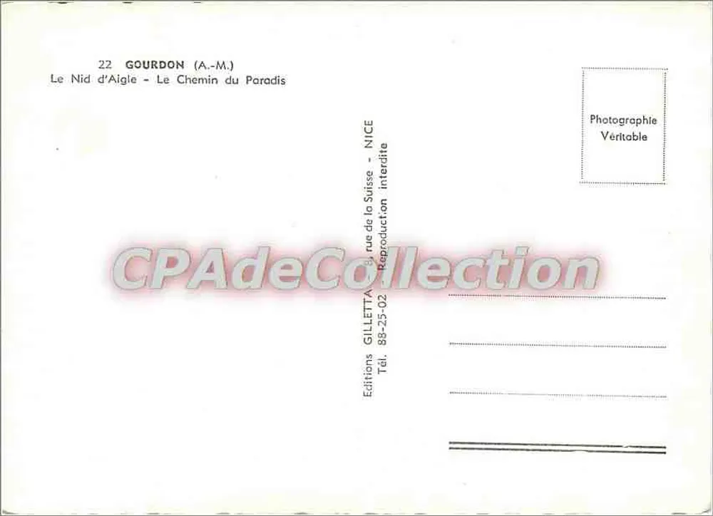 El Nido del Águila — El Camino al Paraíso — Ediciones GOURDON (A.-M.) - Reverso