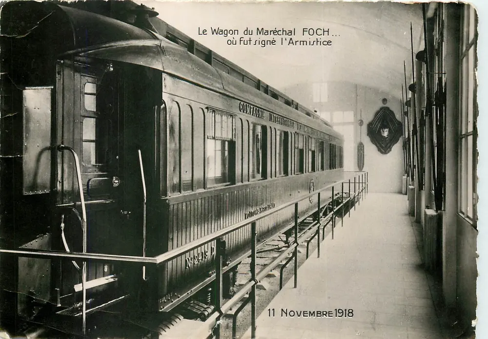 Wagon marszałka FOCH — gdzie podpisano armistycję — 11 listopada 1918 — Wydawnictwo Las Compiègne - Awers
