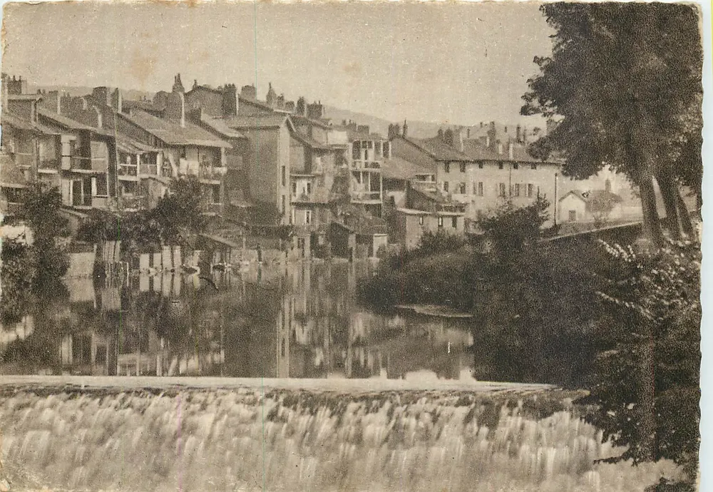 Aurillac (Cantal) — Alte Häuser am Jordanne — Méliographier Joubier Macon - Vorderseite
