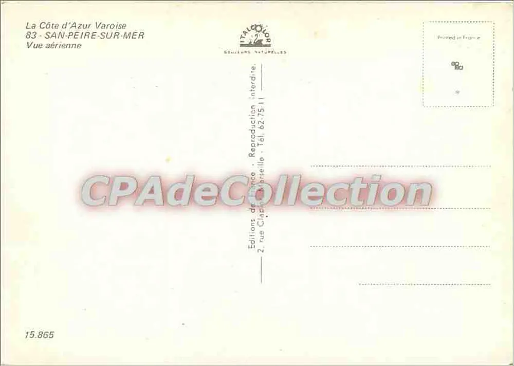 San-Péire-sur-Mer — Luftaufnahme — Editions de France - Rückseite