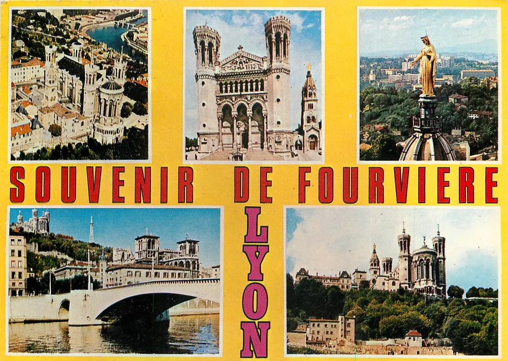 Lyon — Recordação de Fourvière — Editor não identificado, número de série não visível - Frente