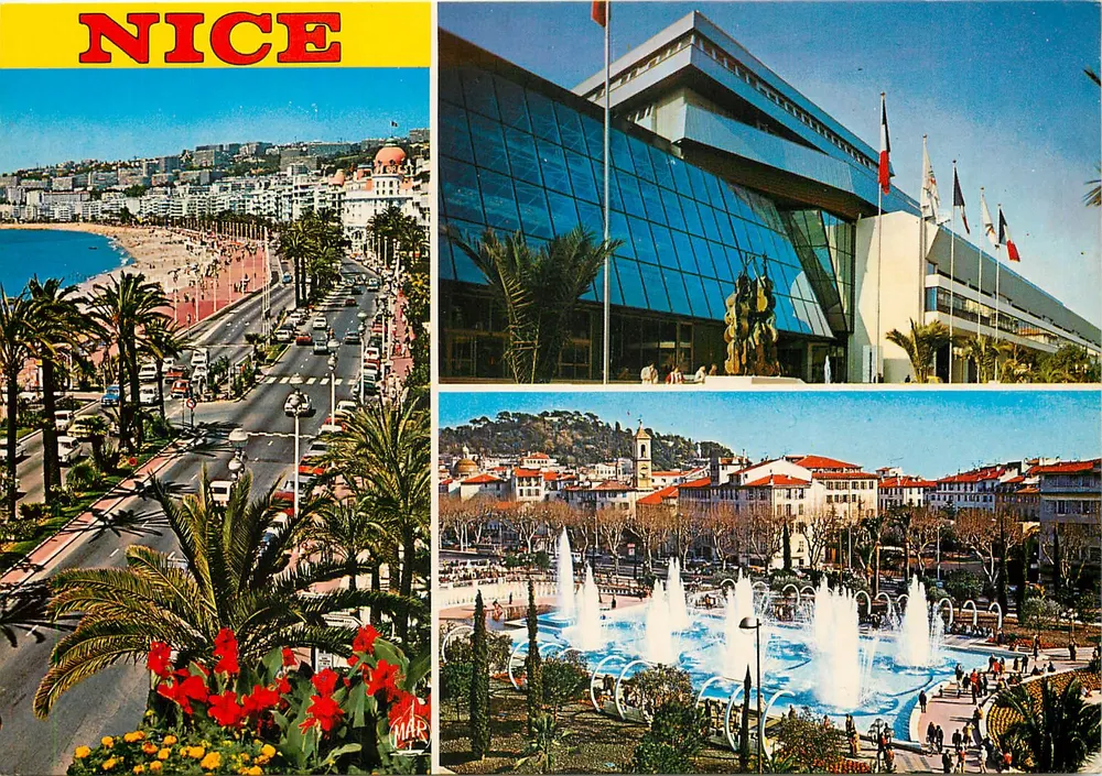 Nice — Panoramablick auf die Côte d'Azur, Promenade des Anglais und Espace Massena — Éditions MAR - Vorderseite