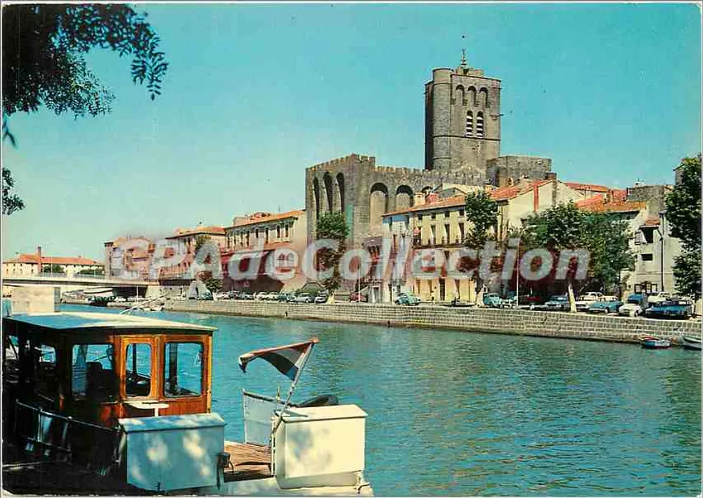 Agde (Hérault) — La cathédrale Saint-Étienne et le canal — Éditions Mar, Nice - Vorderseite
