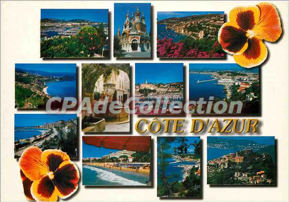 Côte d'Azur — vista panorâmica — Edições MAR, n° 16993 - Frente