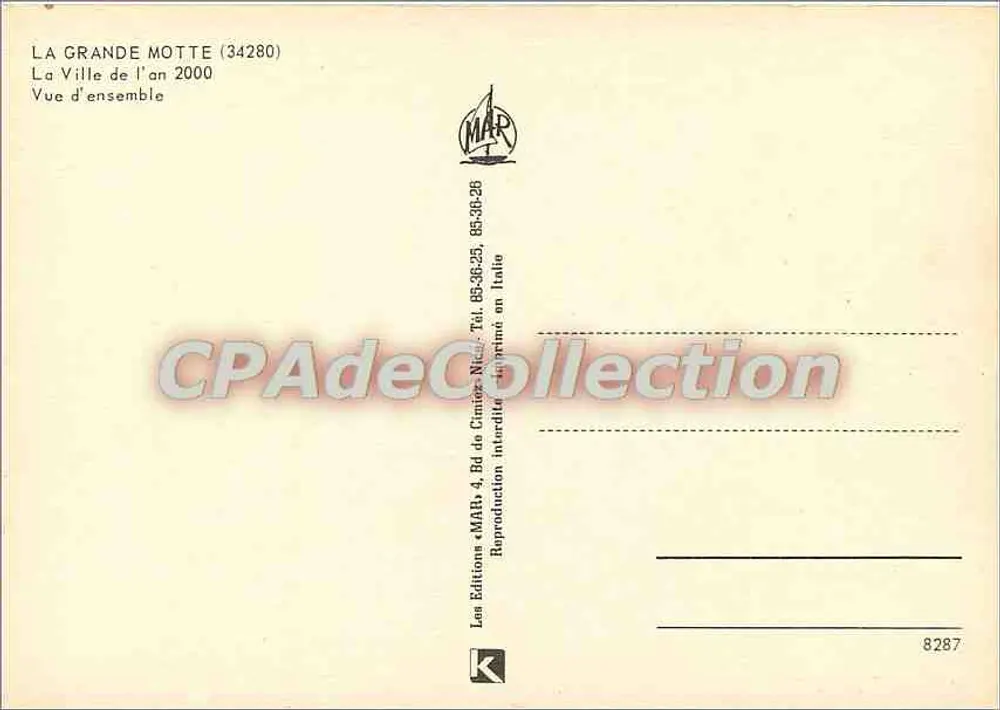 La Grande Motte — Vista general — Les Éditions MAR - Reverso