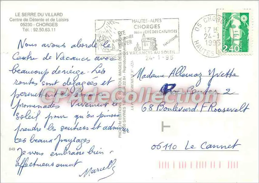 Le Serre du Villard — Ferienzentrum — CPAdeCollection - Rückseite
