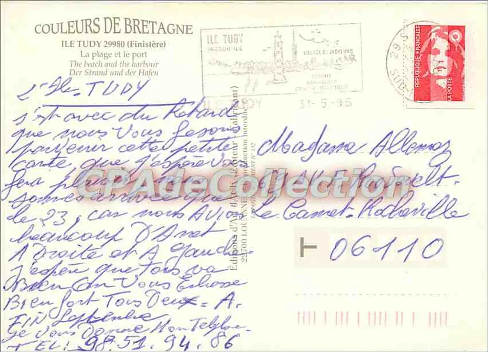 Insel Tudy — Luftbild und Küstenansichten — Farben der Bretagne - Rückseite