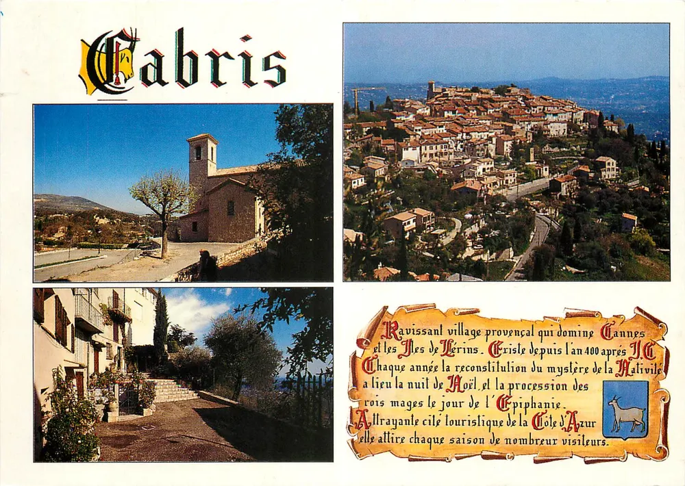 Cabris — pueblo provenzal que domina Cannes y las islas de Lérins — Éditions PHOTO-GUY - Anverso