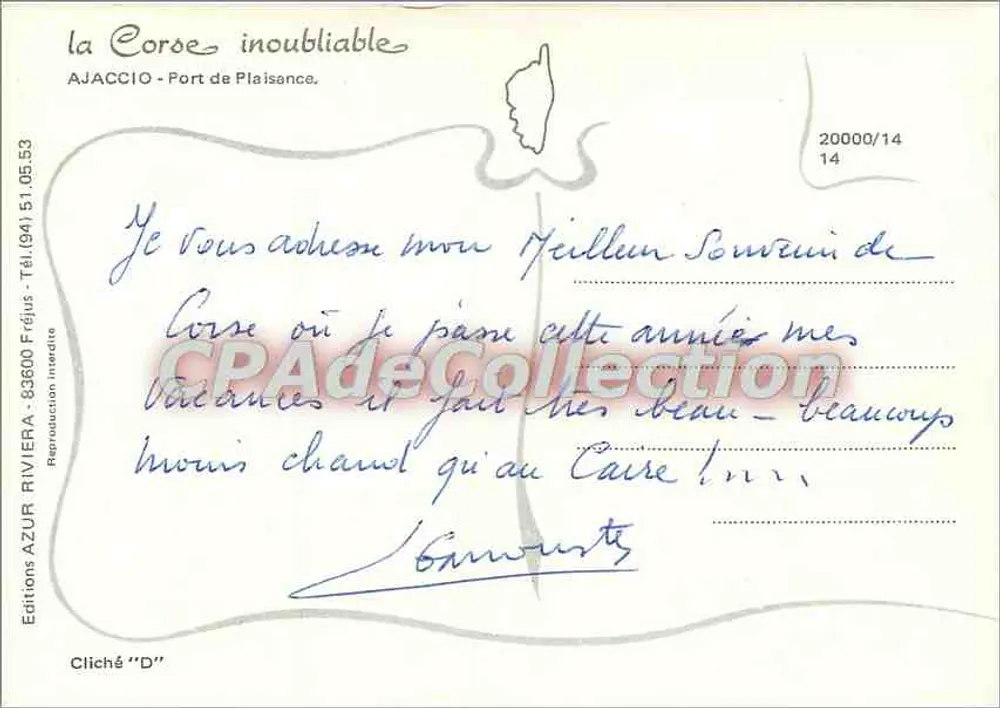 Ajaccio - Porto de lazer — A Corse inesquecível — Editions AZUR RIVIERA - Verso