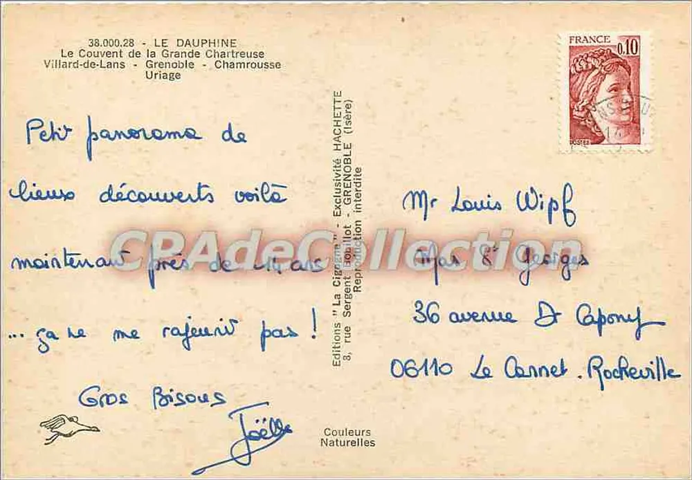 Das Dauphiné — Panorama von Orten — Éditions Hachette (Serie) - Rückseite
