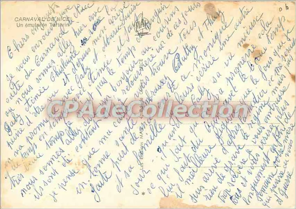निस के कैर्निवल — टार्टरिन के एक अनुकरण — संस्करण MATE, संख्या 4 - पीछे