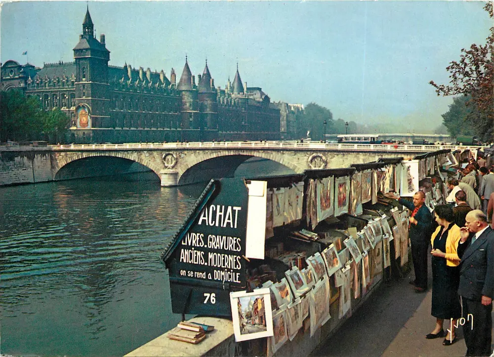 Antiquitätenmarkt an den Quais der Seine — Paris — Éditions de la Concièrerie - Vorderseite