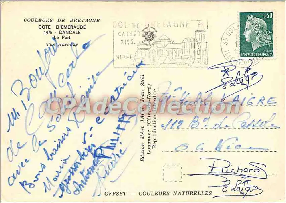 O Porto de Cancale — Costa da Esmeralda — Edição de Arte JACIS - Verso