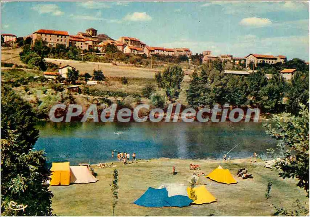 Retournac (Haute-Loire) — Territorio di Campeggio e Spiaggia — Editore C. Guy - Recto