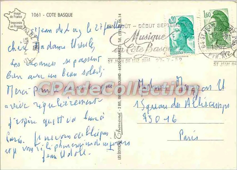 Kraj Baszkirski — widok panoramiczny z 9 miniaturami — Wydawca Chauvand, nr 1061 - Rewers