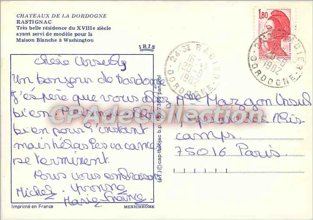 Schloss Rastignac — Schlösser der Dordogne — Verlag IRIS - Rückseite