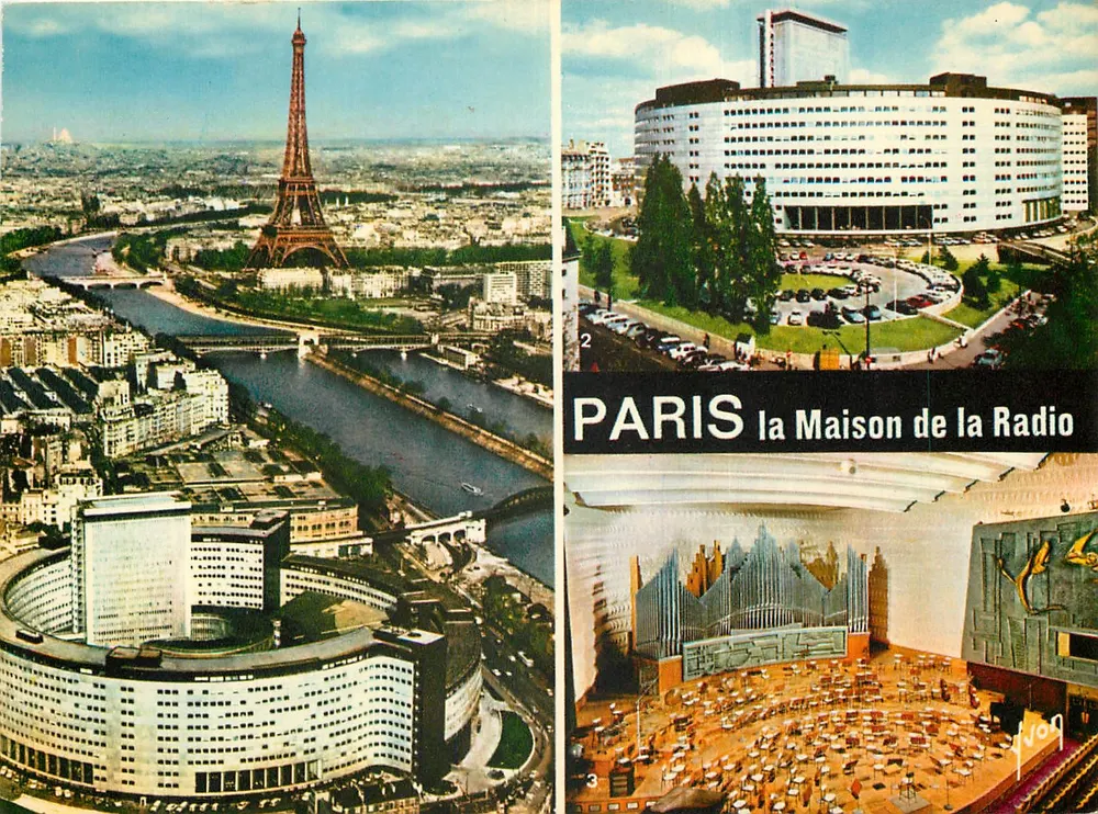 Paris — A Casa da Rádio e a Torre Eiffel — Éditions Jean-Jaques - Frente