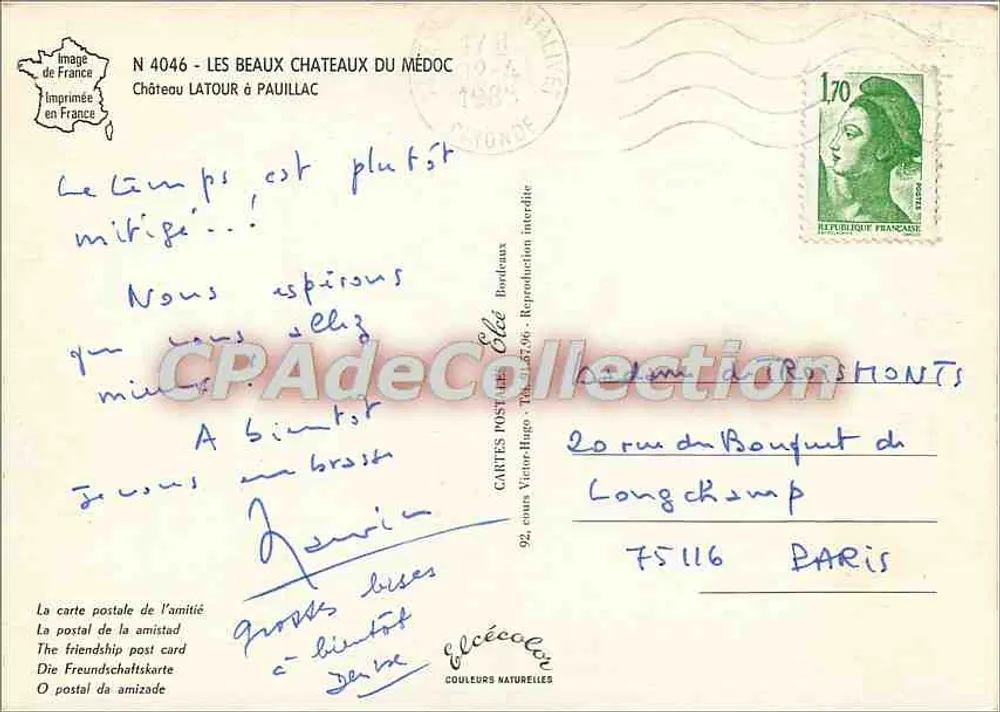Château Latour — Pauillac — Verlag: Elée - Rückseite