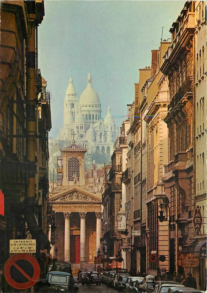 Montmartre — vista da basílica do Sagrado Coração a partir de uma rua — editor Lioncolor, n° 366 - Frente