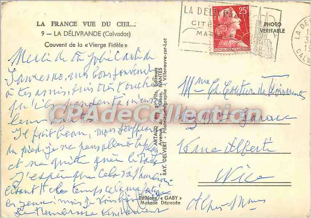 Kloster der « Treuen Jungfrau » — Calvados — Edition Gaby - Rückseite