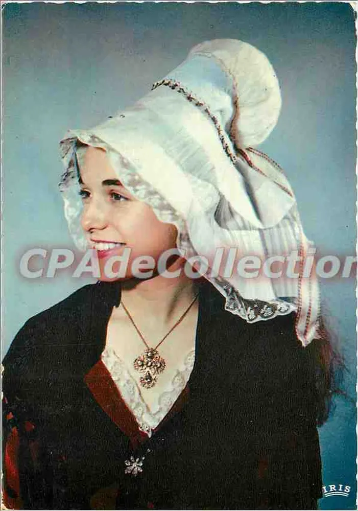 Junge Frau in normannischer Schleier — Normannischer Kreuz der Manche — Verlag IRIS - Vorderseite