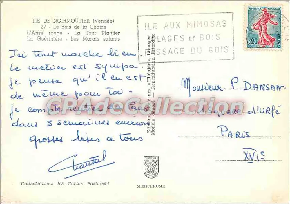 Insel Noirmoutier — Panoramablick — Mélichrome Editions, Nr. 27 - Rückseite
