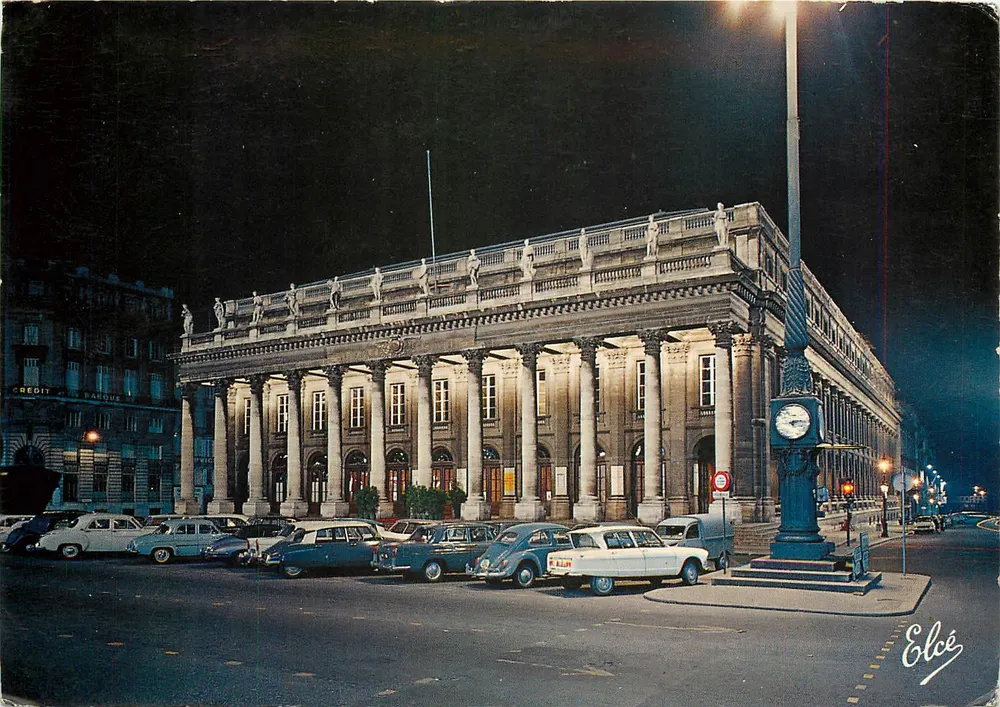 Le Grand-Théâtre aus der Nacht gesehen — Bordeaux (Gironde) — Élécé - Vorderseite