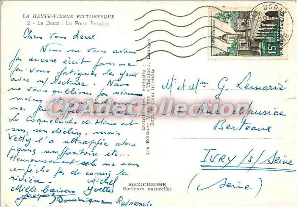 La Porte Bergère — Haute-Vienne — Verlag IRIS - Rückseite