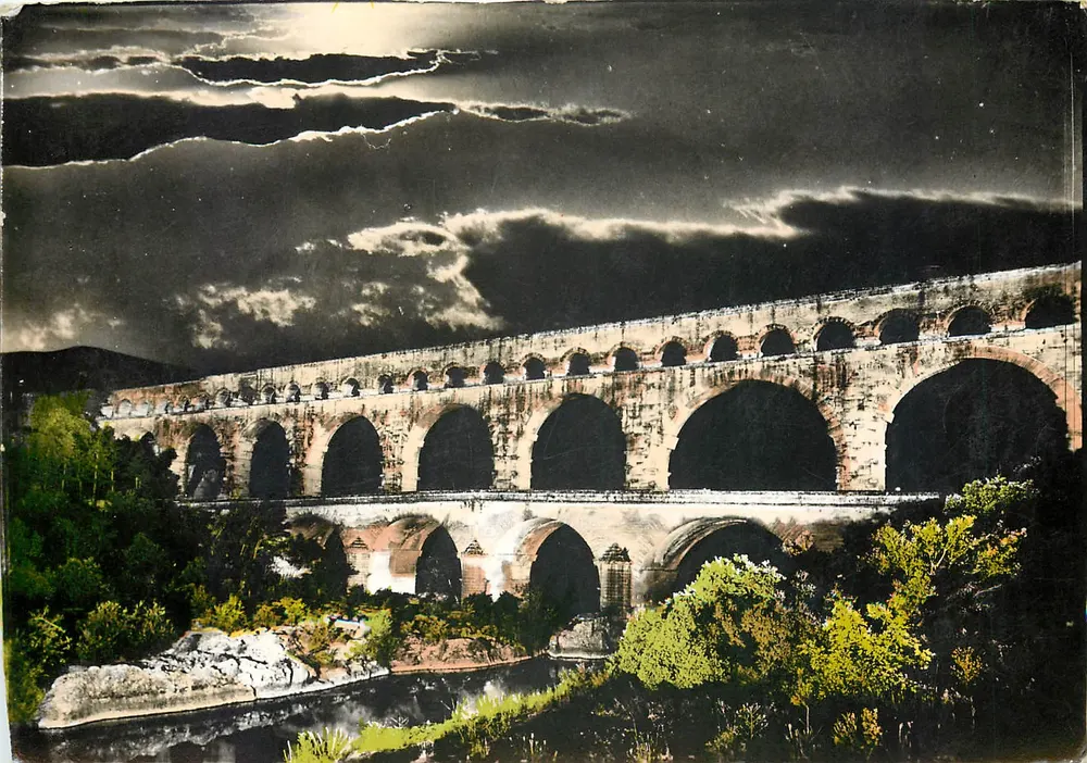 Pont du Gard - römischer Aquädukt - Éditions des Frères Lumière, Lyon - Vorderseite