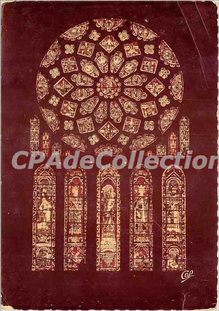 Kathedrale von Chartres — Nordrose — 13. Jahrhundert — Cie des Arts Photographiques, Paris - Vorderseite