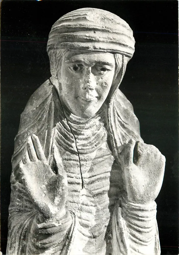 Mönch Martin XII. Jh. - Ste Marie-Madeleine, Detail einer Skulptur aus dem Grabmal von St-Lazare - Musée Rolin in Autun - Vorderseite