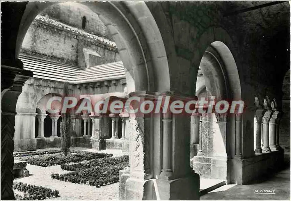 Vaison-la-Romaine — Cloître del XII secolo — Cortile interno — Ed. La Cigogne, Grenoble - Recto