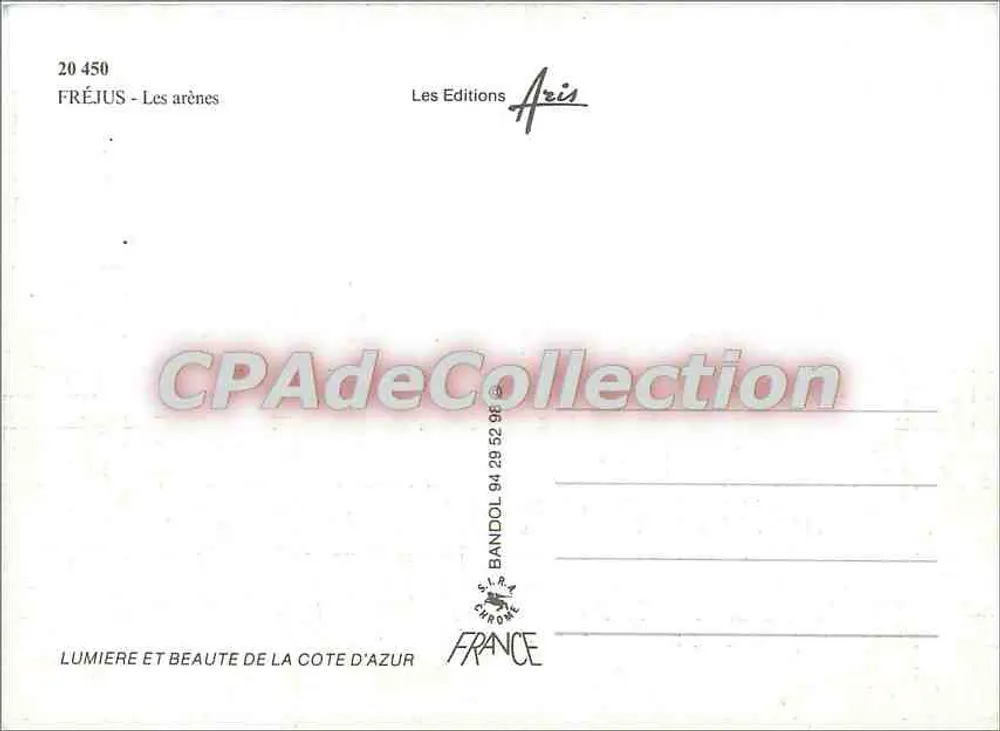 Fréjus — Areny — Wydawnictwo Aris, n° 20 450 - Rewers