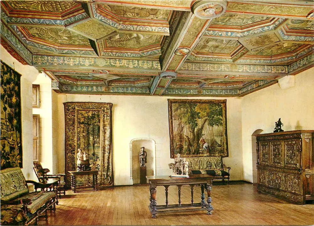 Château du Plessis-Bourré — Salle des Gardes avec plafond en bois peint — Éditions GREFFE, Paris - Vorderseite