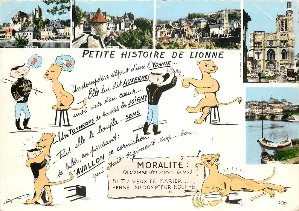Pequena história de Lionne — Auxerre, Avallon, Tonnerre, Sens — Editor Cim - Frente