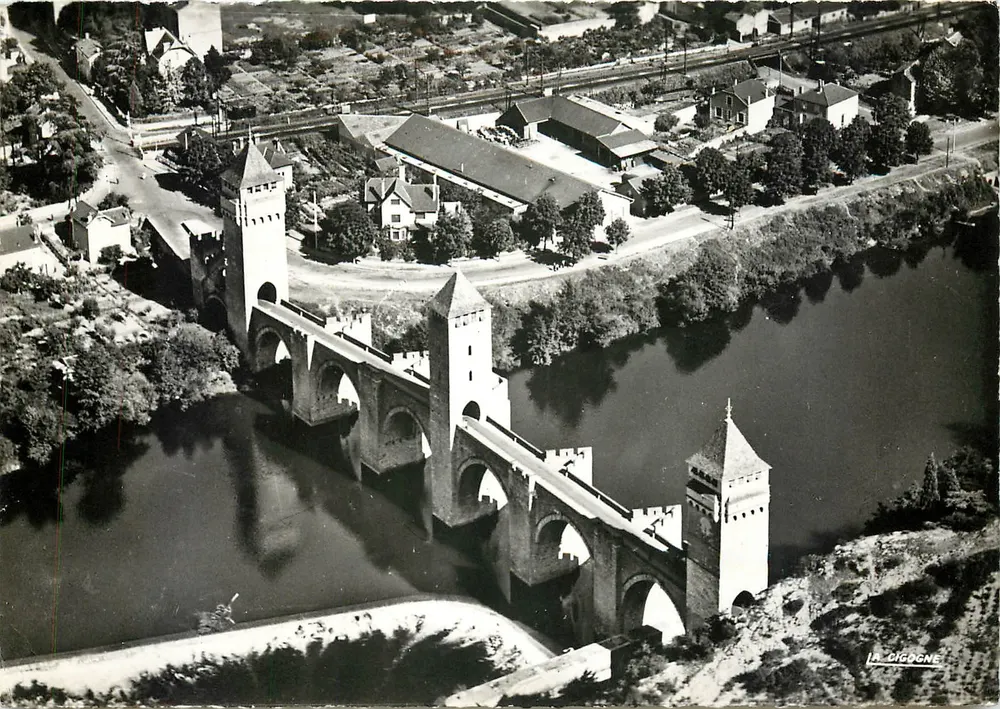 Cahors (Lot) — Luftbild des Pont Valentré — Éditions La Cigogne - Vorderseite
