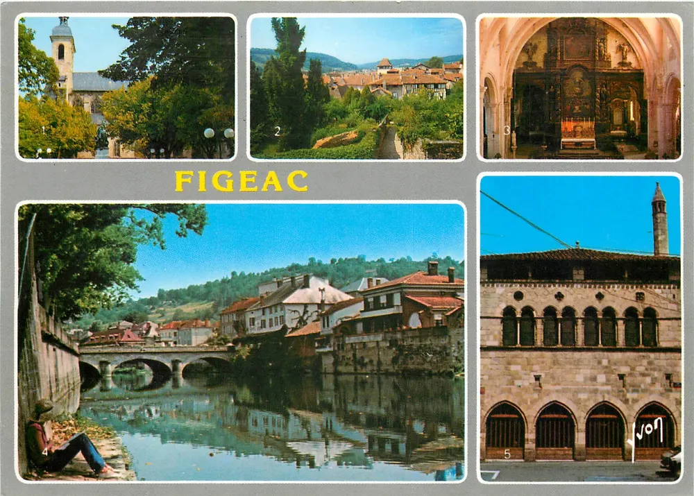 Figeac — vista panorâmica e locais — Edições de Arte Jean-Jourdan - Frente