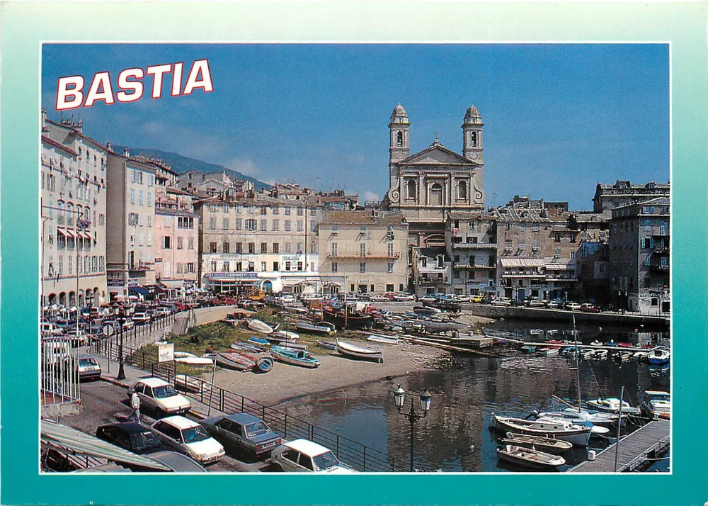 Bastia — Ansicht des alten Hafens und der Kirche Saint-Jean — Souvenir de Corse 15-005 - Vorderseite