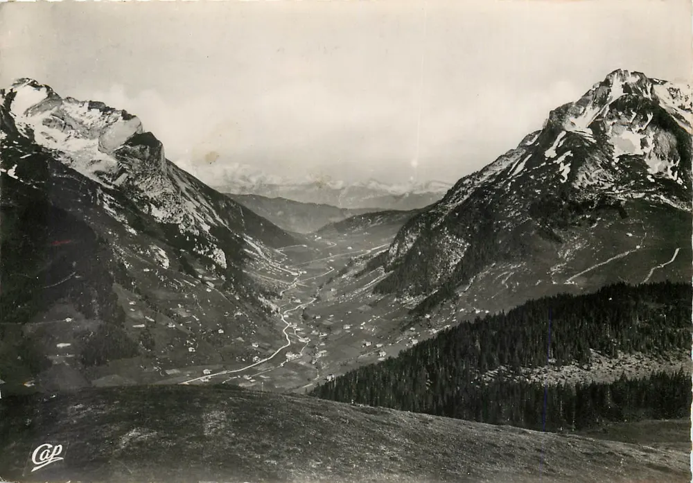 Col des Aravis und Mont Blanc — Panoramablick — Cap - Vorderseite