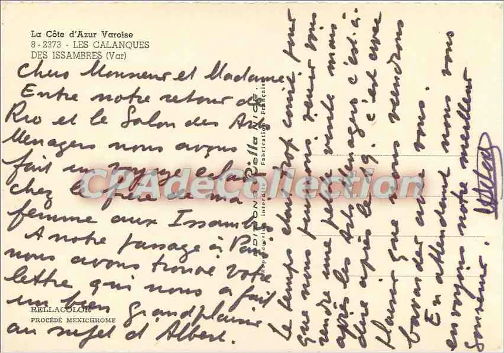 Les Calanques — Des Issambres (Var) — Édition Rella - 뒷면
