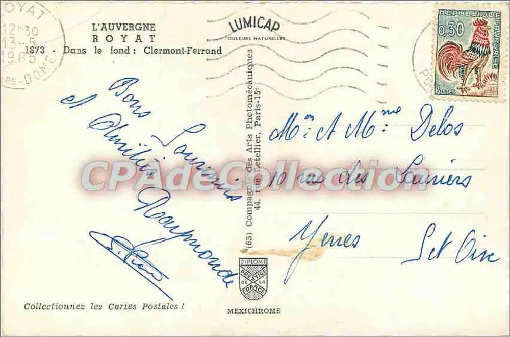 Luftbild von Clermont-Ferrand — Verlag IRIS - Rückseite