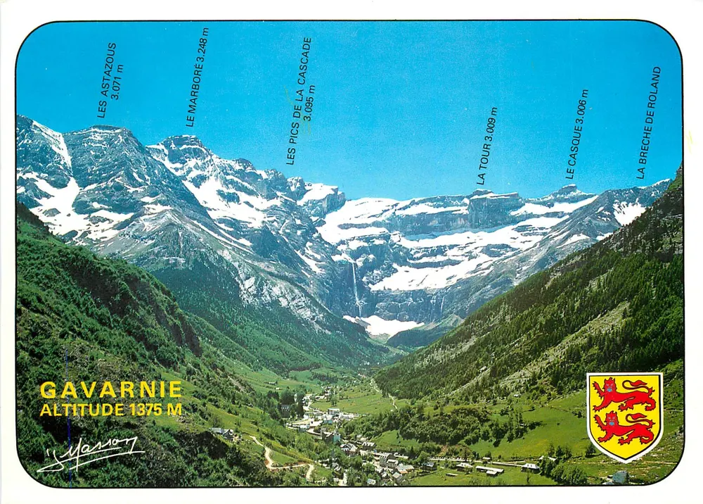 O Circo de Gavarnie — Gavarnie altitude 1375 m — Éditions J. Masson-Cauterets - Frente