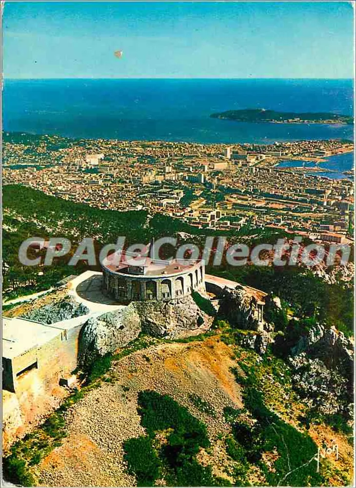 Mont-Faron — vista aérea do memorial e de Toulon — Edições Jean-Jaures-Ga - Frente