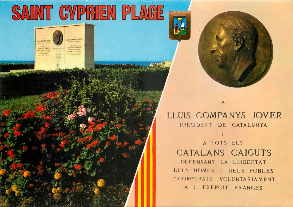 Saint Cyprien Plage — Monument dédié à Lluís Companys Jover — Éditeur Lumière et Couleurs du Roussillon - Recto