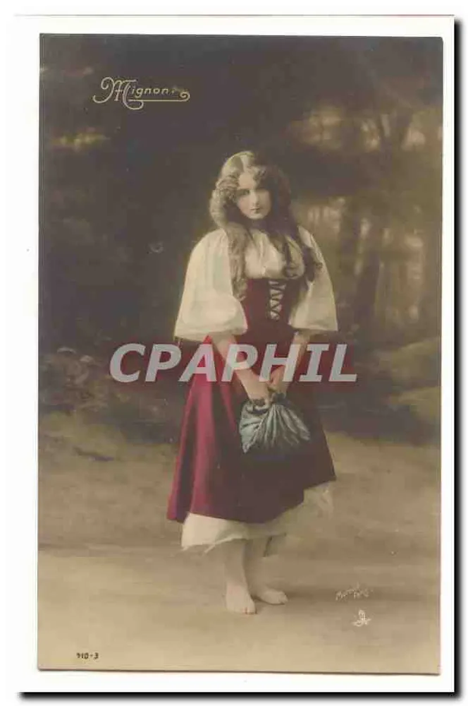Junge Mädchen in rotem Kleid — Mignonn — n° 910-3 - Vorderseite